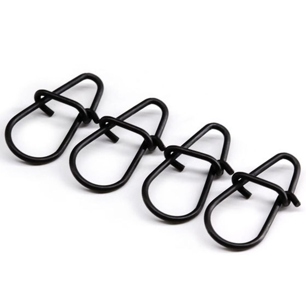 100Pcs/lot Matte black Snap Fi - مراجعة Fishing Hook Stainless Steel وسعره