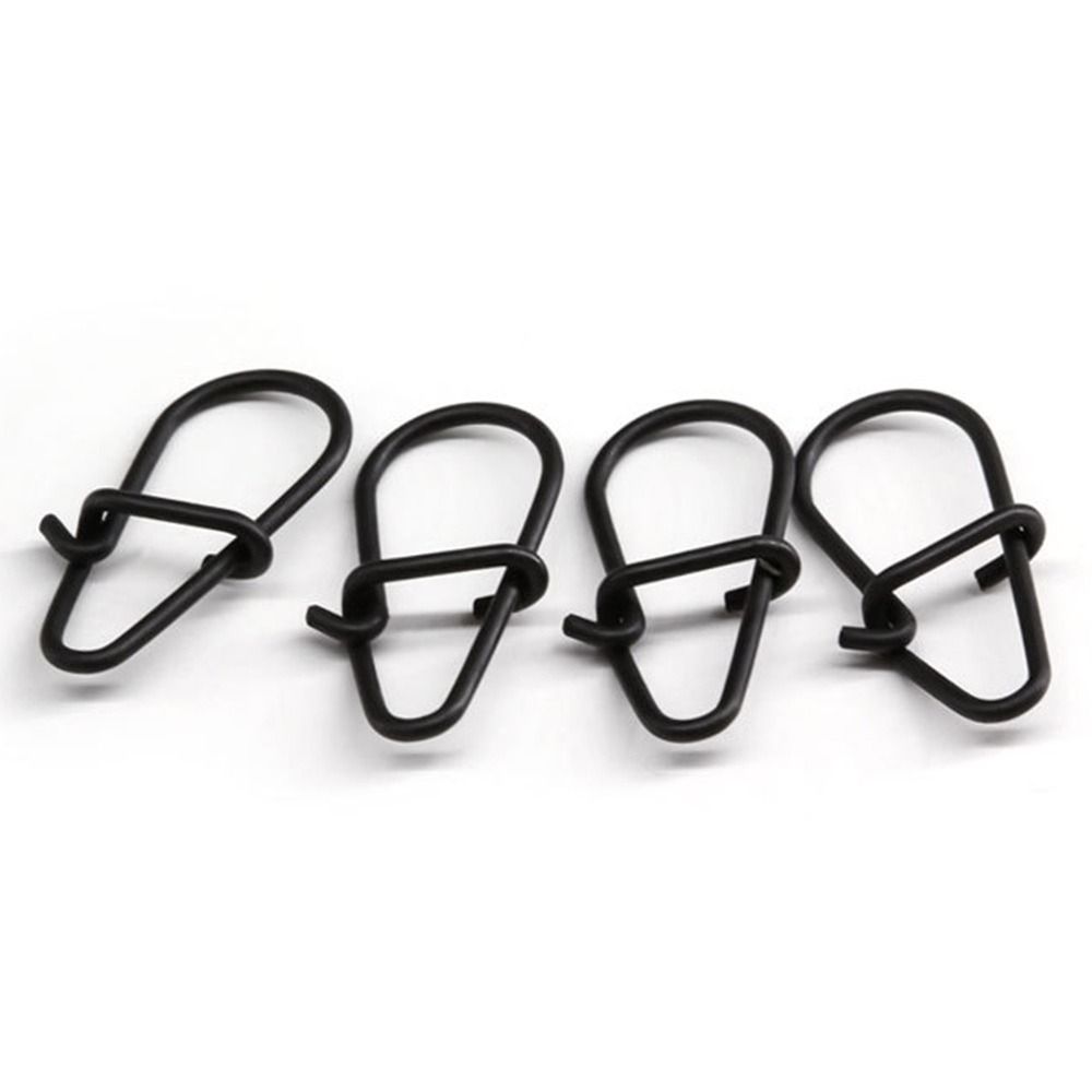 100Pcs/lot Matte black Snap Fi - مراجعة Fishing Hook Stainless Steel وسعره