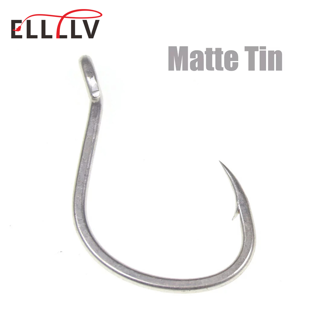 10pcs Matte Tin Anti-rust Salt - مراجعة Fishing Hook Barbless وسعره