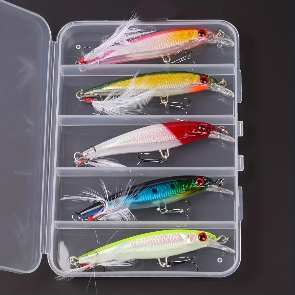 Laser 3D Eyes Bionic Minnow Fi - مراجعة Fishing Hook Box وسعره