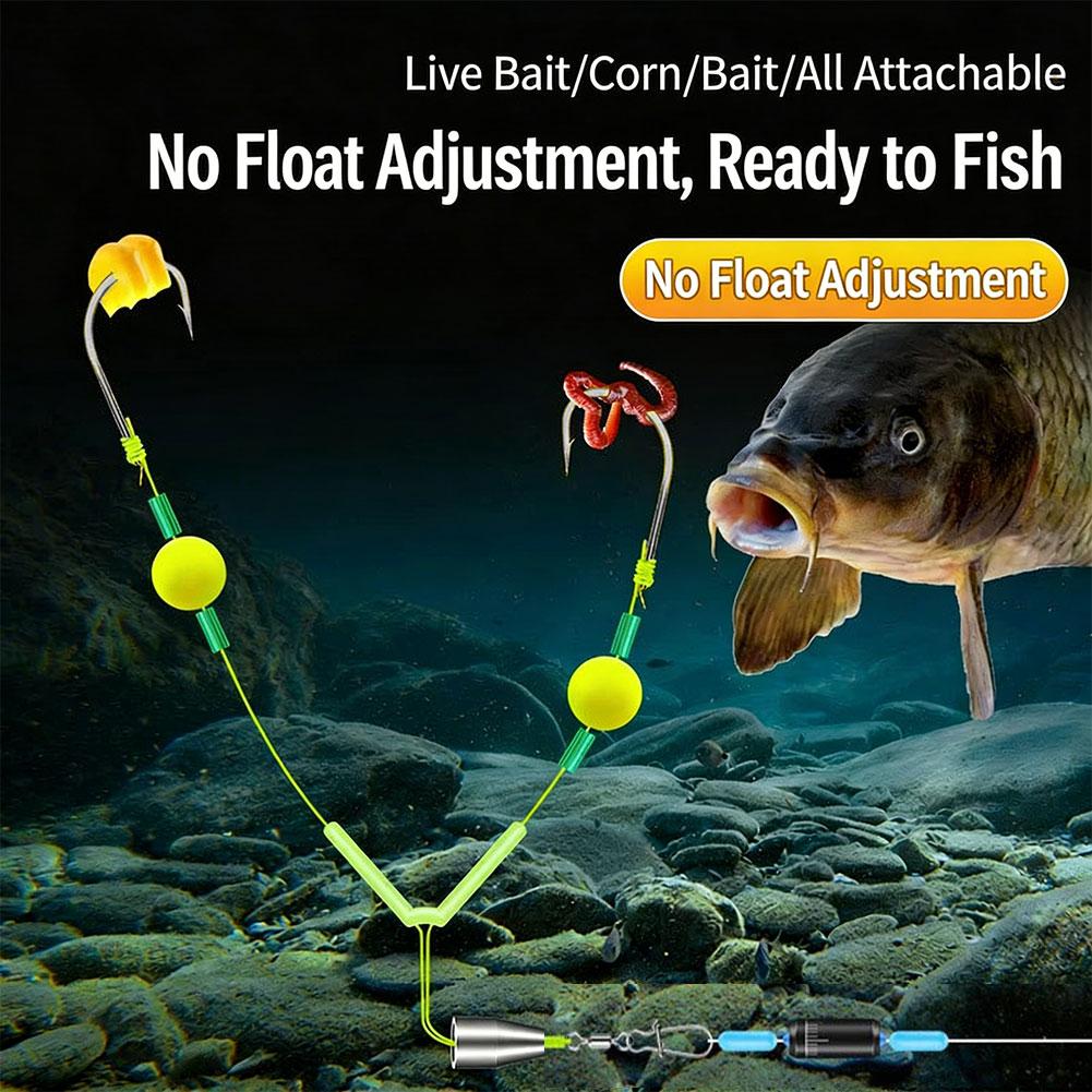 Reverse Off-Bottom Double Hook - مراجعة Fishing Hook Weedless وسعره