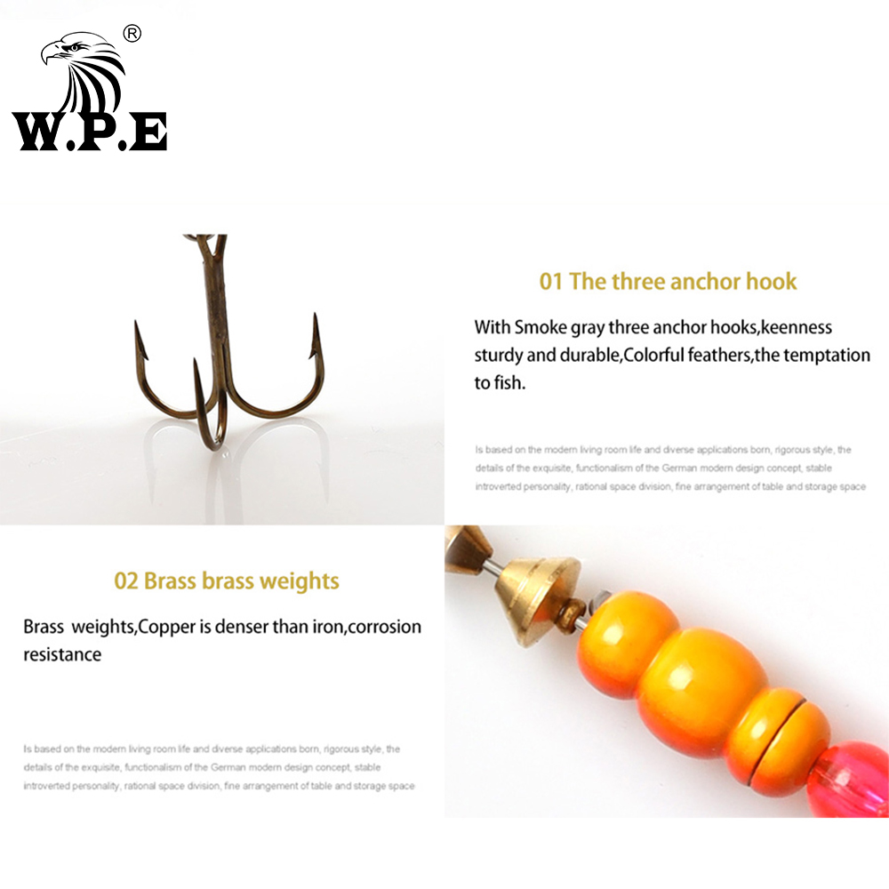 W.P.E Brand New Spinner Lure 1 - مراجعة Fishing Hook Treble وسعره