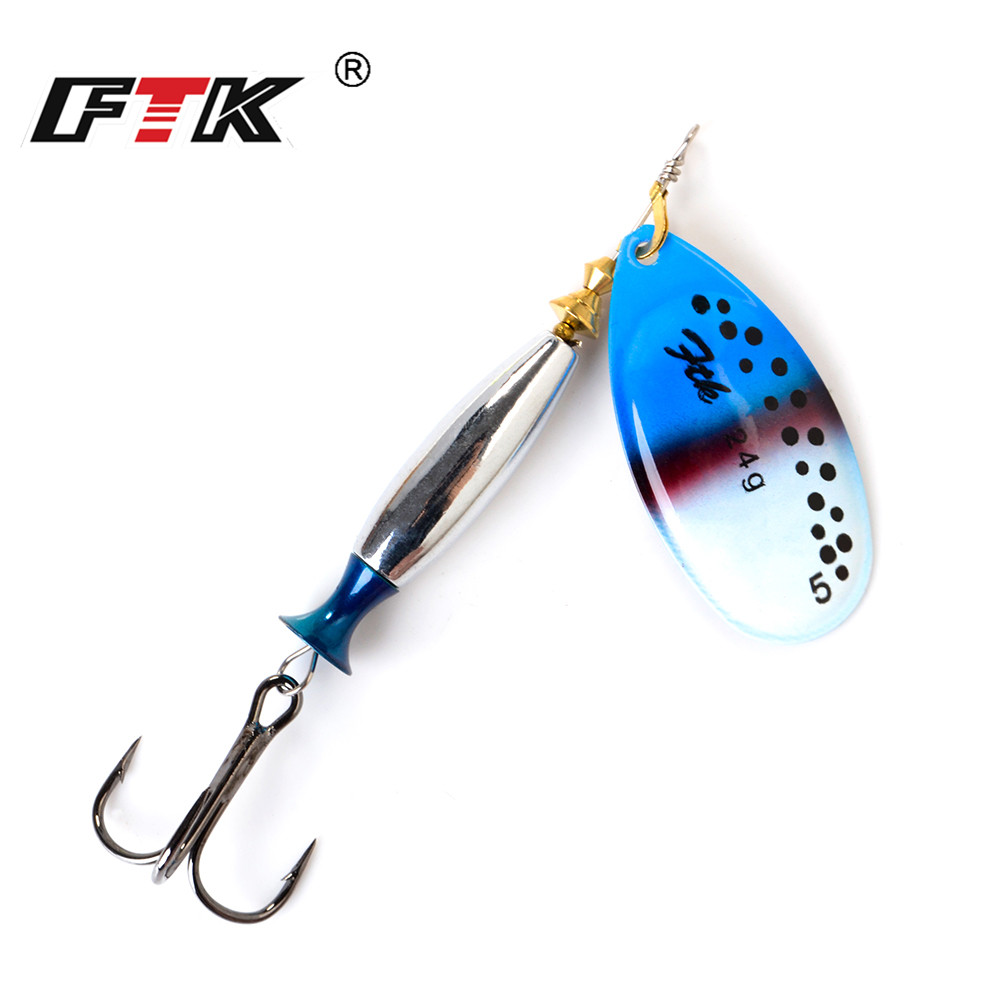 FTK 18g 24g Spinner Bait Hard  - مراجعة Fishing Hook Treble وسعره