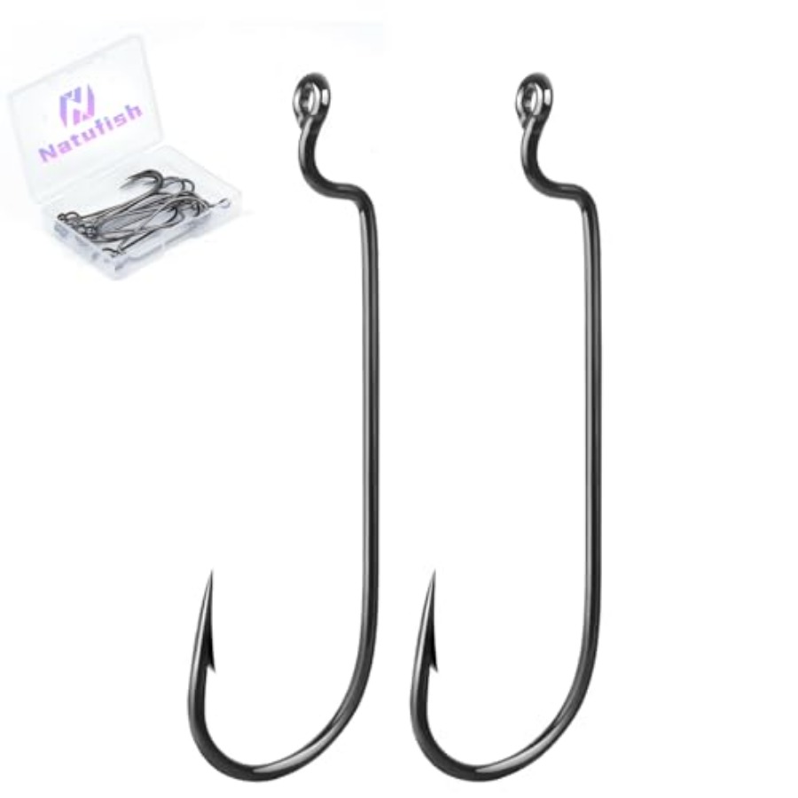 EWG Hooks for Bass Fishing, 50 - مراجعة Fishing Hook Weedless وسعره