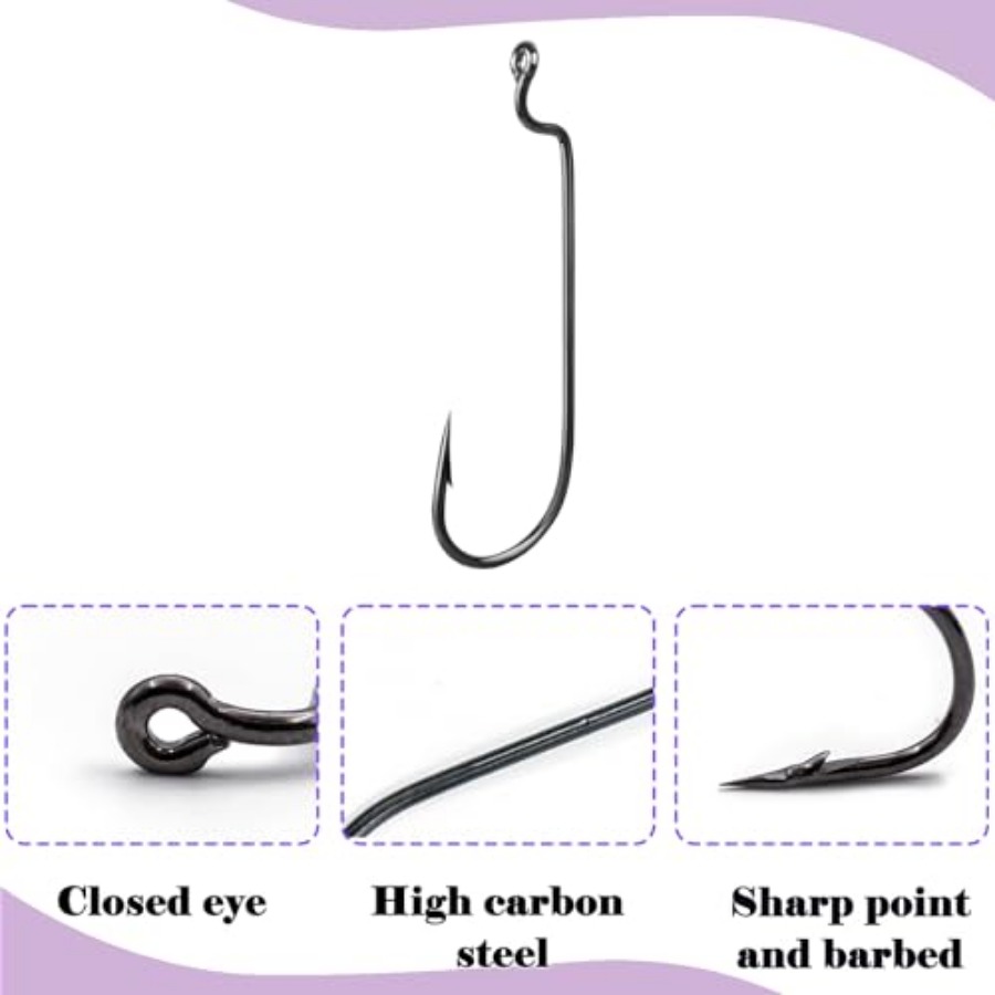 EWG Hooks for Bass Fishing, 50 - مراجعة Fishing Hook Weedless وسعره