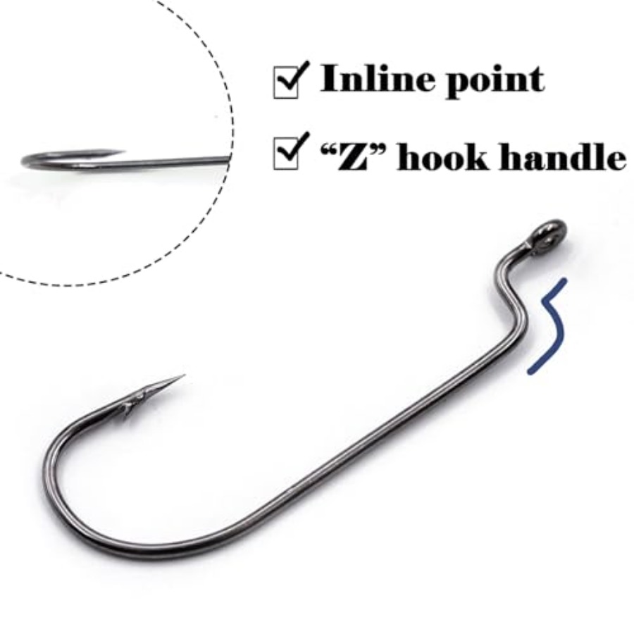 EWG Hooks for Bass Fishing, 50 - مراجعة Fishing Hook Weedless وسعره