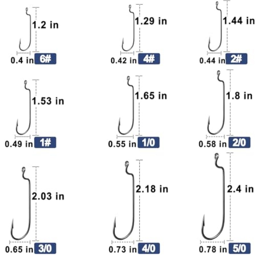 EWG Hooks for Bass Fishing, 50 - مراجعة Fishing Hook Weedless وسعره