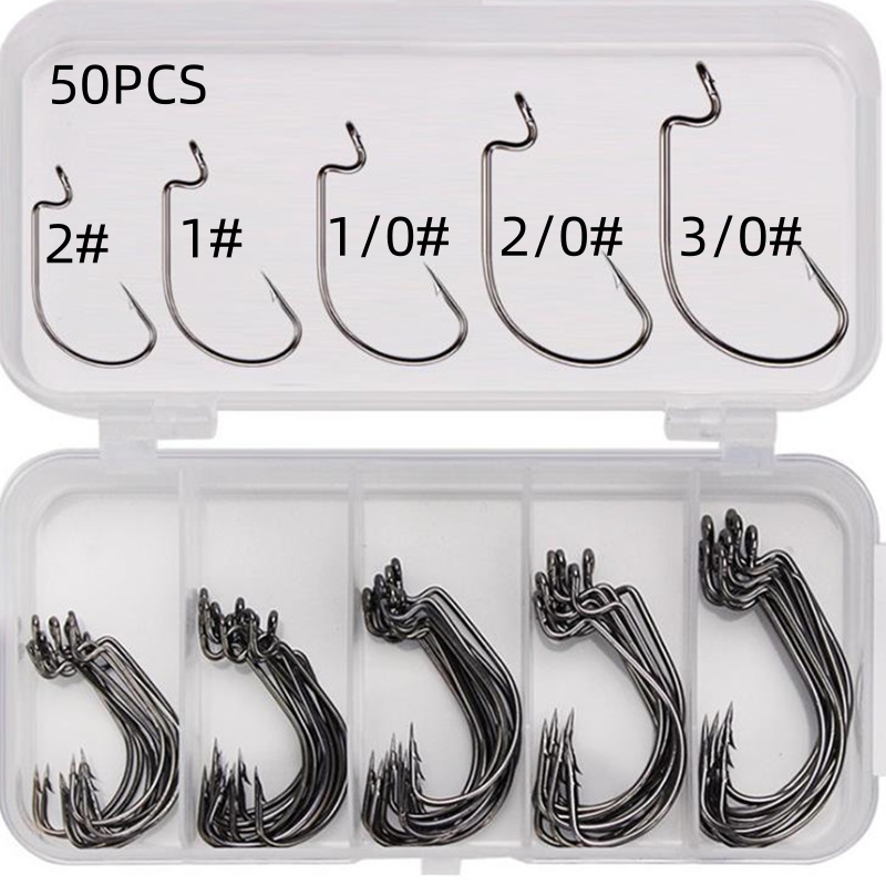 50Pcs/Box High Carbon Steel Fi - مراجعة Fishing Hook Jig وسعره