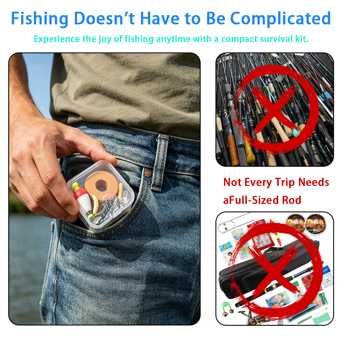 Portable Emergency Fishing Gea - مراجعة Fishing Hook Box وسعره