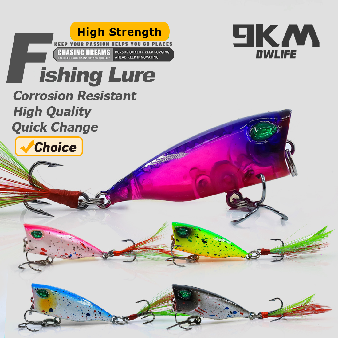 Minnow Lures Popper Set Crankb - مراجعة Fishing Hook Treble وسعره
