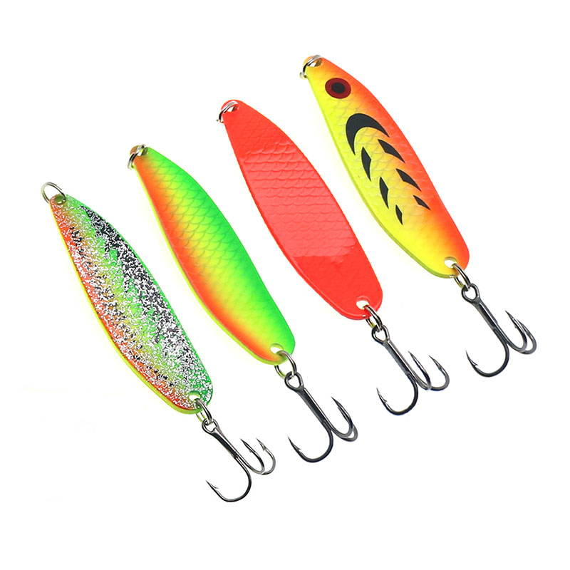 Fishing Lure Metal Spoons Hard - مراجعة Fishing Hook Treble وسعره