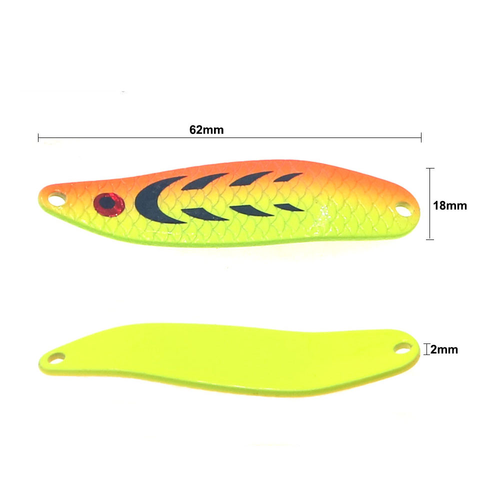 Fishing Lure Metal Spoons Hard - مراجعة Fishing Hook Treble وسعره