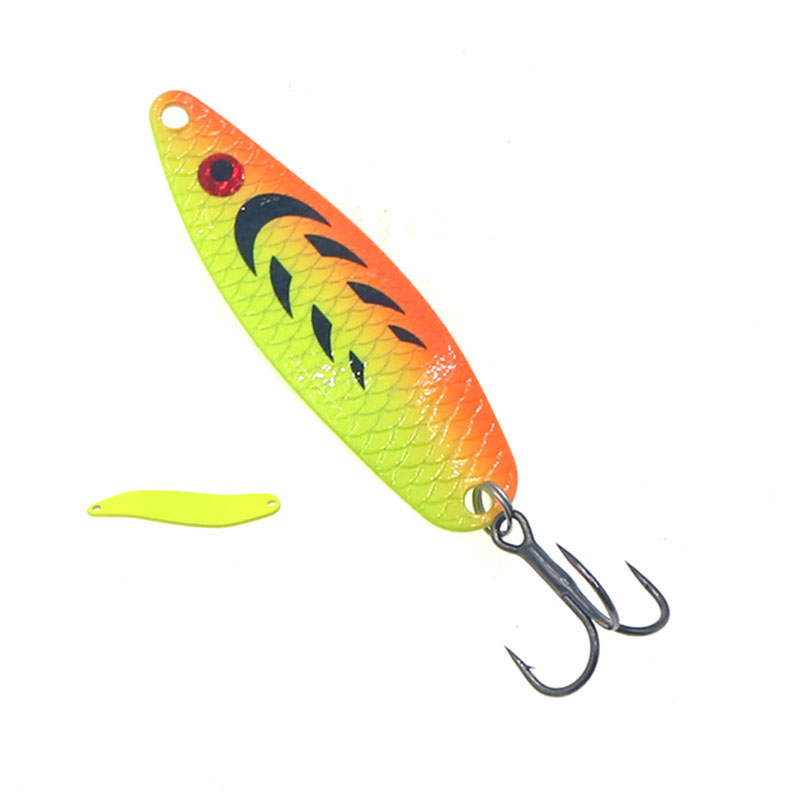 Fishing Lure Metal Spoons Hard - مراجعة Fishing Hook Treble وسعره