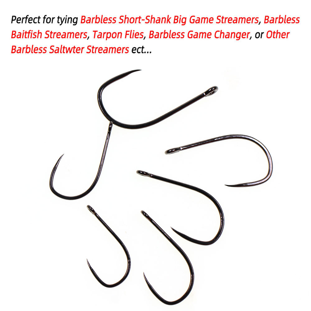 20pcs #1 1/0 2/0 3/0 4/0 5/0 S - مراجعة Fishing Hook Barbless وسعره